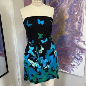 Divided H&M strapless butterfly dress